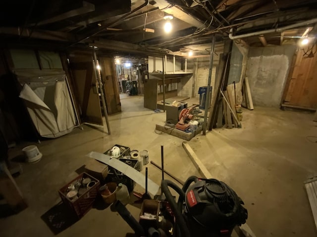 view of basement