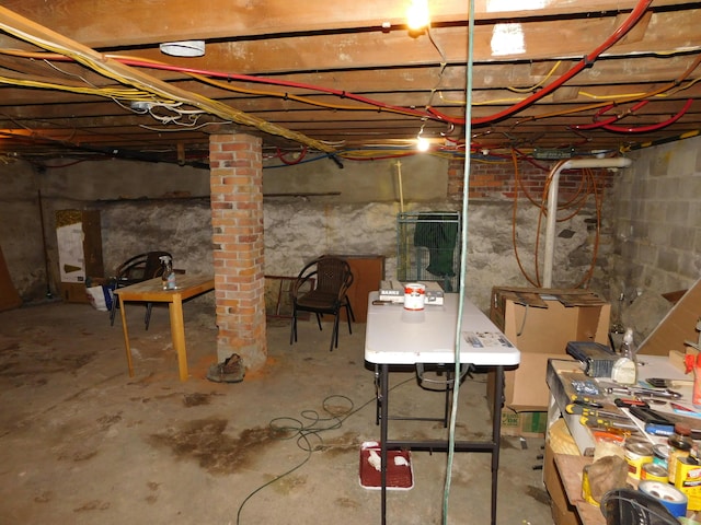 view of basement