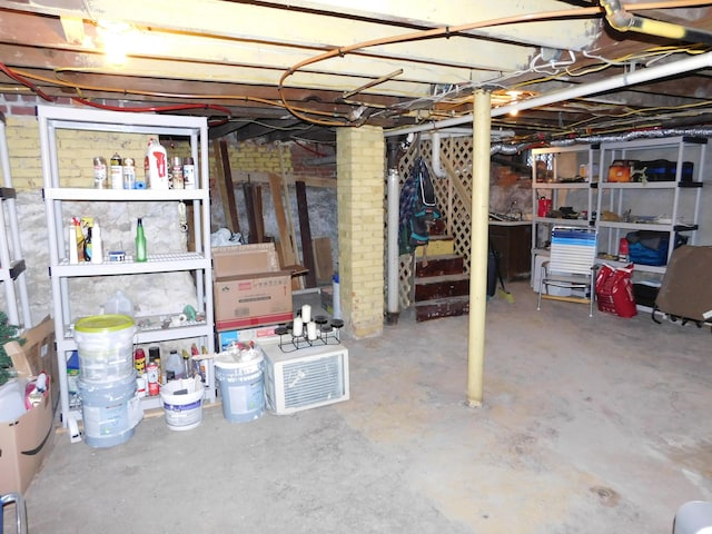 view of basement