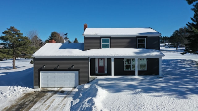 view of front of home featuring a garage