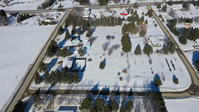 28 Grendell Rd, Mapleton, ME 04757 - view of snowy aerial view