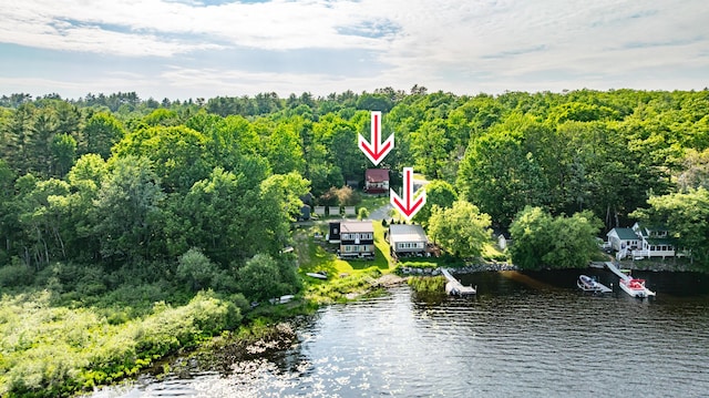 2AND3 Blue Heron Ln, Winslow, ME 04901 - aerial view of a large body of water and a heavily wooded area