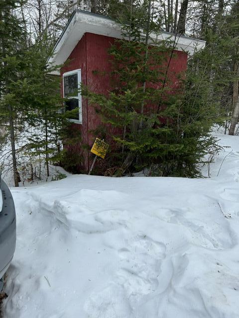 view of snow covered exterior