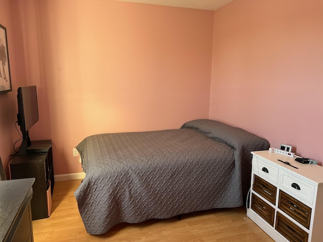 bedroom featuring light hardwood / wood-style floors