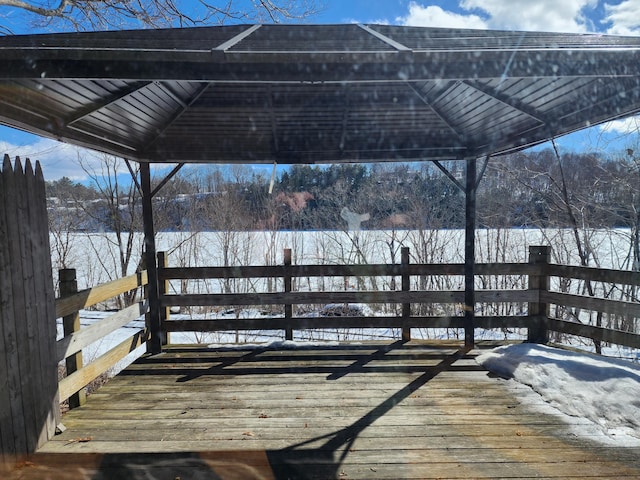 view of dock area