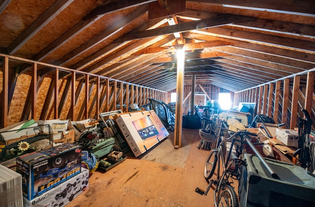 view of attic