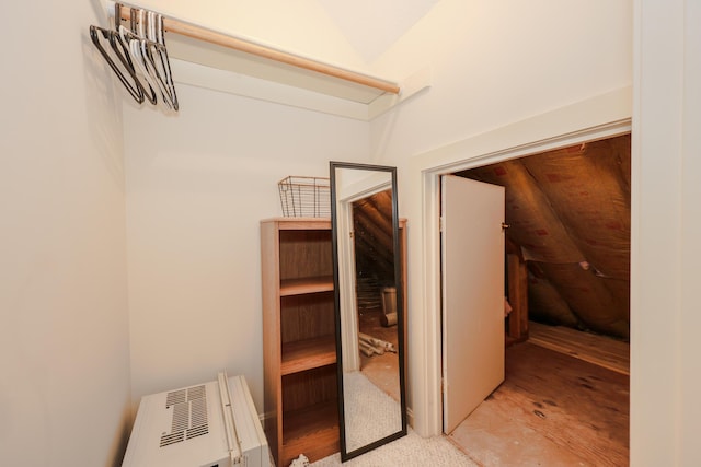 spacious closet featuring vaulted ceiling