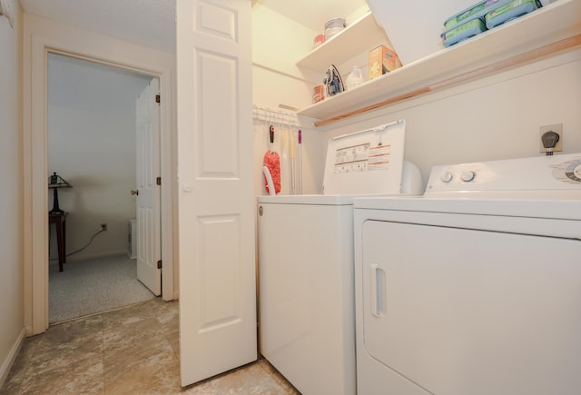 laundry area with laundry area and washing machine and dryer