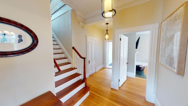 98 Fountain St, Bangor, ME 04401 - interior space featuring hardwood / wood-style flooring and ornamental molding