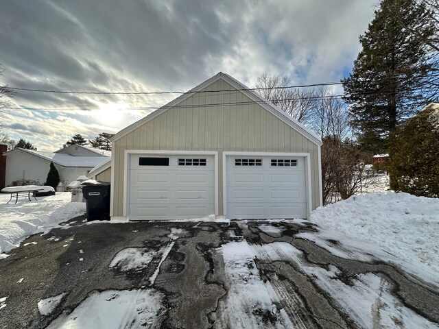 98 Fountain St, Bangor, ME 04401 - view of snow covered garage