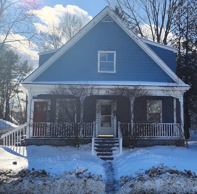 view of front facade with a porch