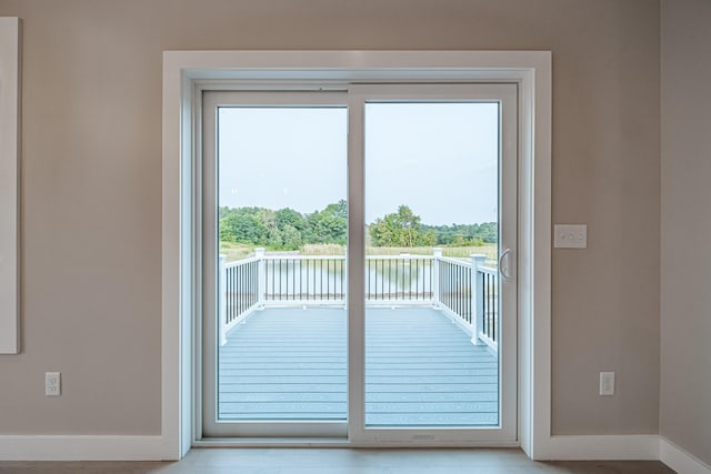 view of doorway to outside