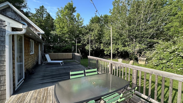 view of wooden terrace