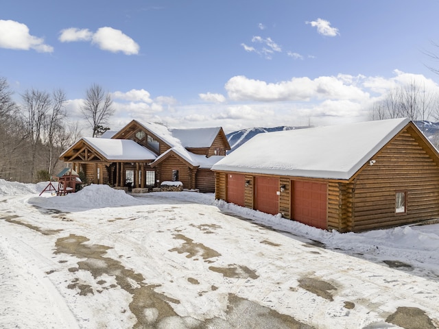 view of log-style house