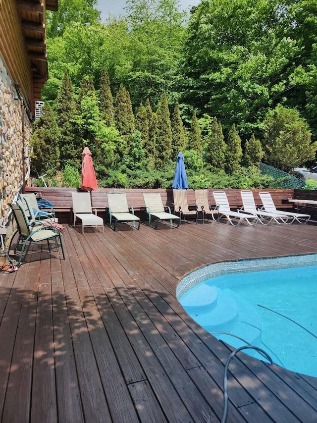 view of pool with a deck