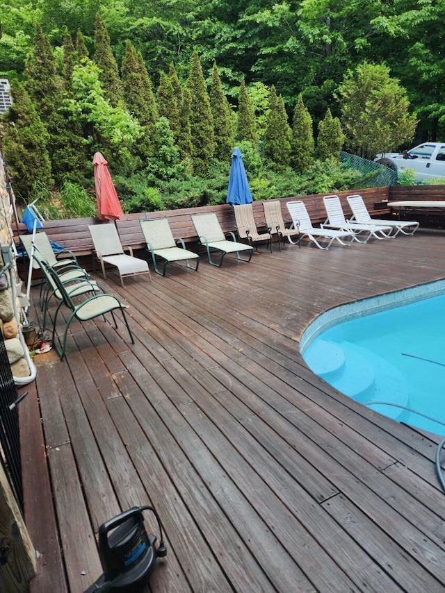 view of pool with a deck