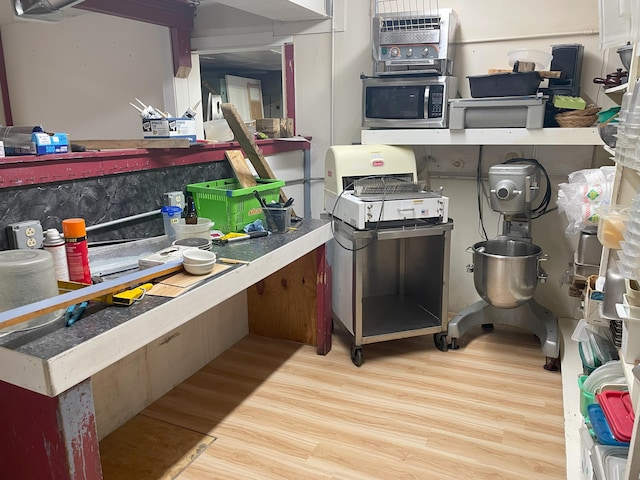 kitchen featuring light wood-type flooring