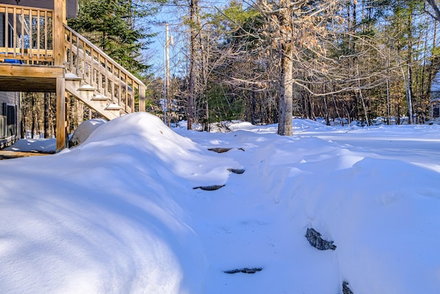 view of snowy yard