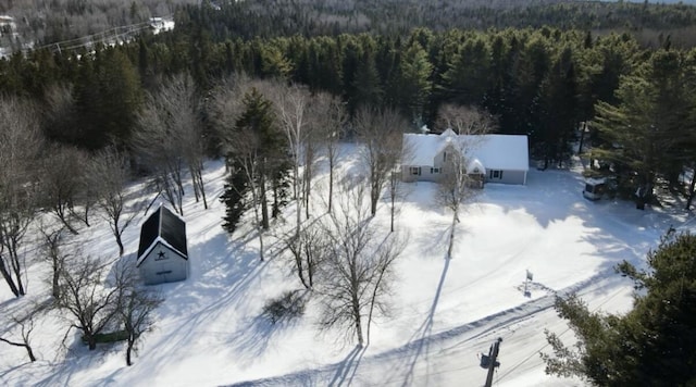 view of snowy aerial view