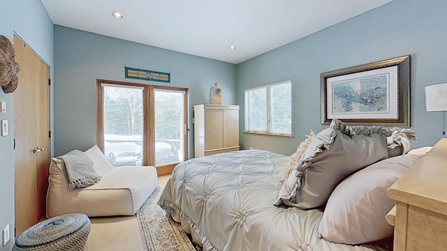 bedroom featuring recessed lighting