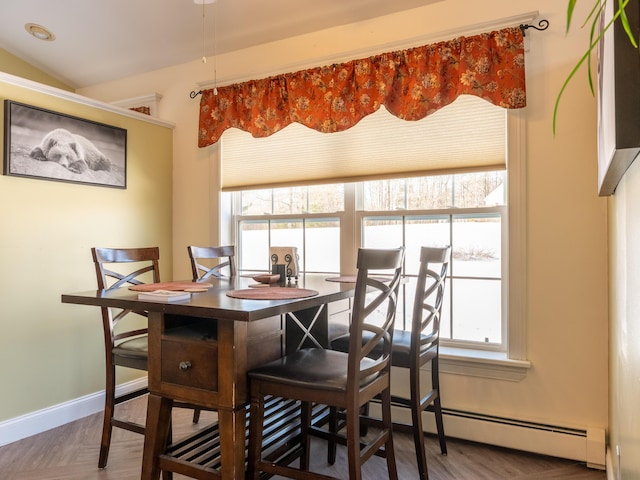 27 Orchard Ln, Minot, ME 04258 - dining room featuring a baseboard radiator and baseboards