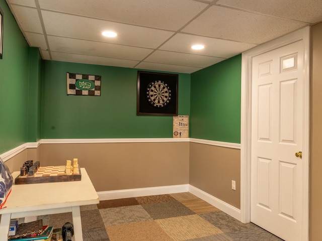 27 Orchard Ln, Minot, ME 04258 - unfurnished office with a paneled ceiling and baseboards