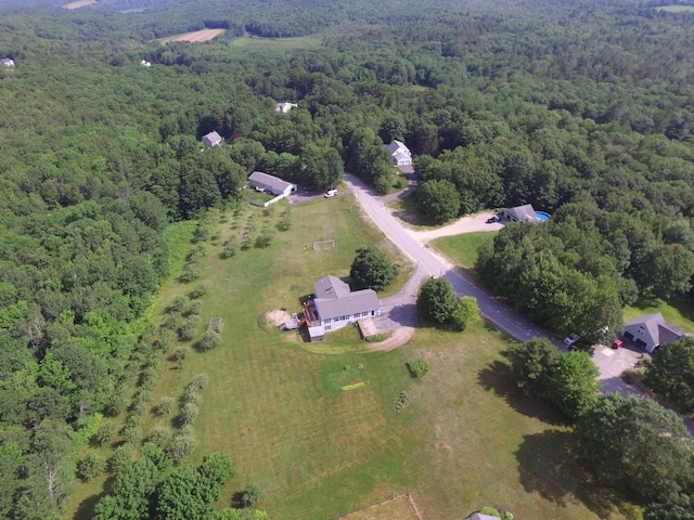 27 Orchard Ln, Minot, ME 04258 - aerial view of property's location featuring a heavily wooded area