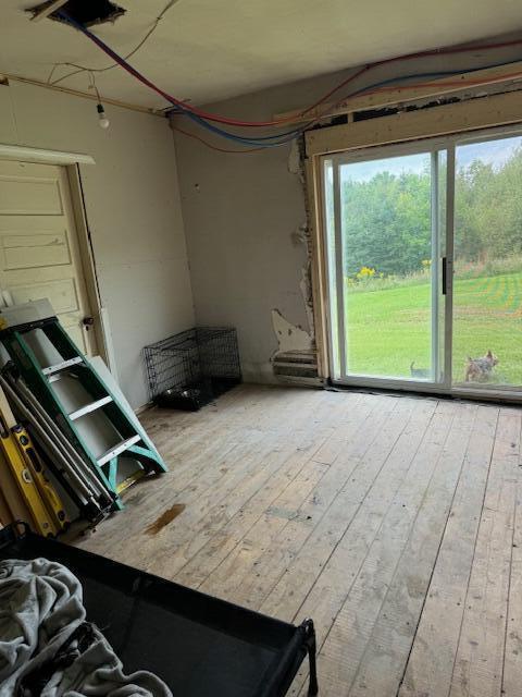 interior space with wood-type flooring