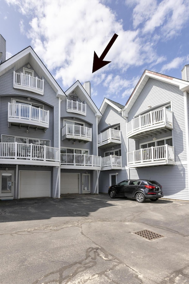 view of building exterior with a garage