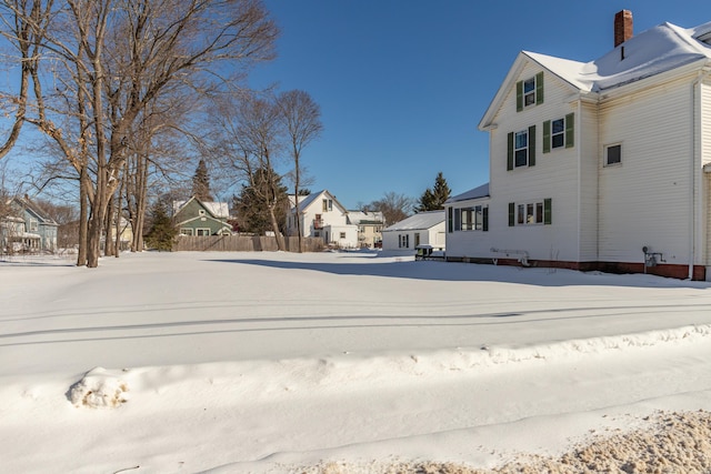 view of snowy yard