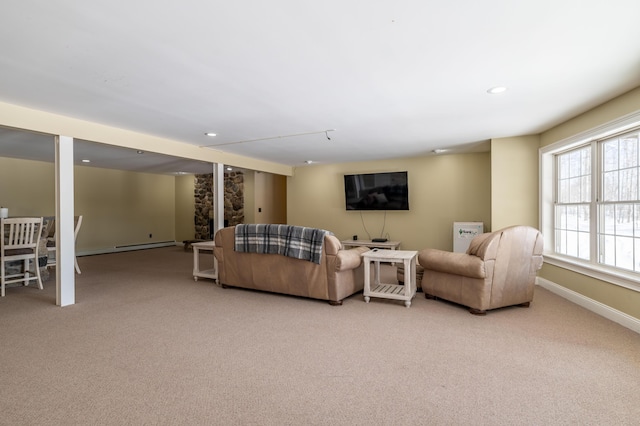 view of carpeted living room