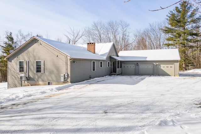 exterior space featuring a garage