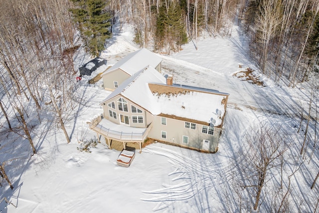 view of snowy aerial view