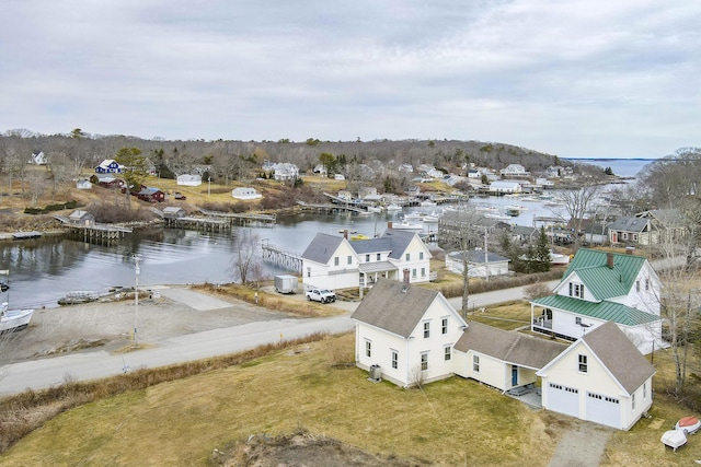 10 Leeman Hill Rd, Bristol, ME 04554 - aerial perspective of suburban area with a large body of water