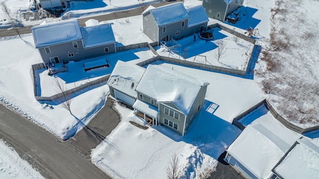 view of snowy aerial view