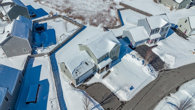 view of snowy aerial view