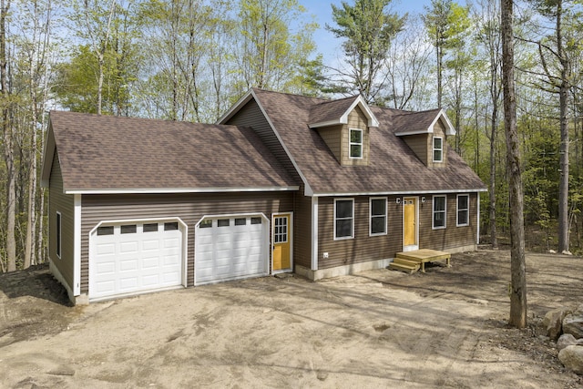 232 Bond Spring Rd, Newfield, ME 04095 - view of front facade with an attached garage, asphalt driveway, and a shingled roof
