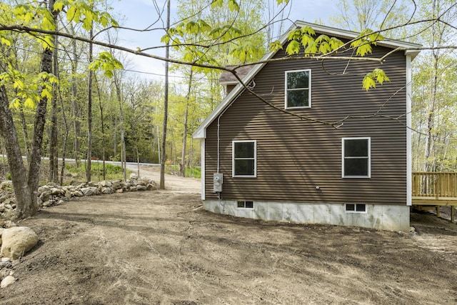 232 Bond Spring Rd, Newfield, ME 04095 - view of side of property with a deck