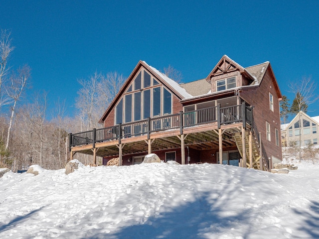 exterior space featuring a deck