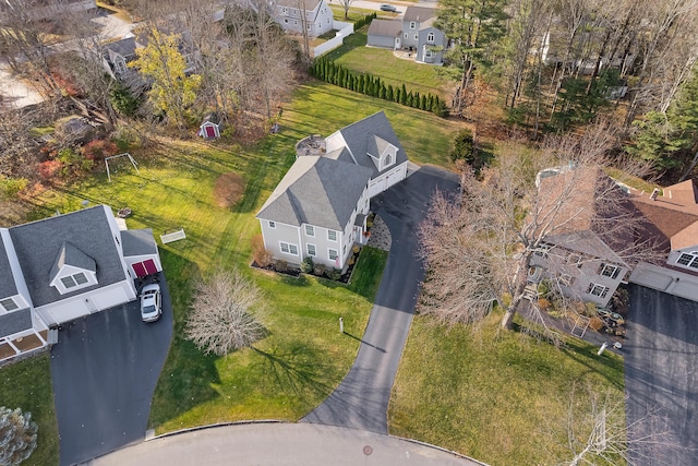 aerial view featuring a residential view