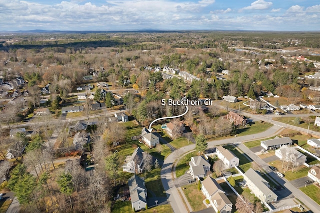 drone / aerial view featuring a residential view