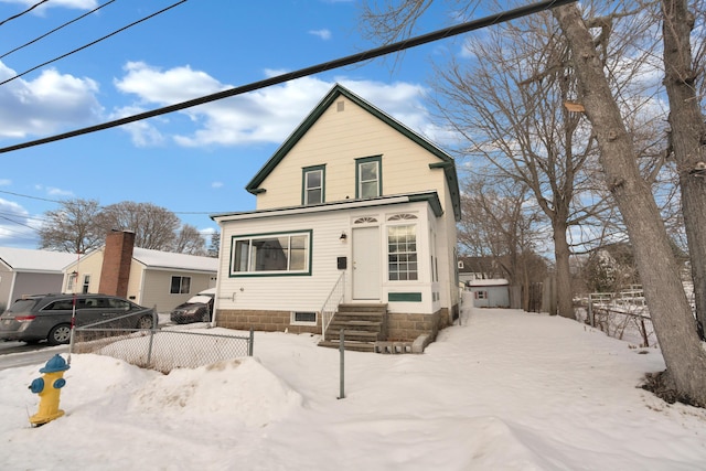 view of front of home