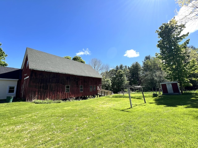 96 Exeter Rd, Garland, ME 04939 - view of grassy yard with an outdoor structure
