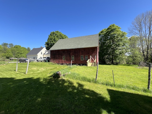 96 Exeter Rd, Garland, ME 04939 - view of grassy yard featuring a barn and an outdoor structure