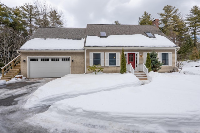 view of front of house with driveway and an attached garage