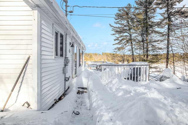 view of snowy yard