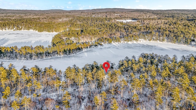 aerial view featuring a view of trees