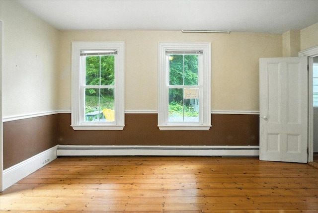 49 Old Village Rd, Winthrop, ME 04364 - unfurnished room featuring baseboard heating and wood finished floors