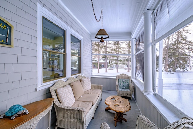 view of sunroom / solarium