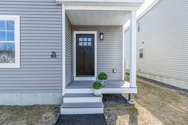 view of doorway to property